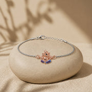 Ganesh Silver Rakhi Bracelet