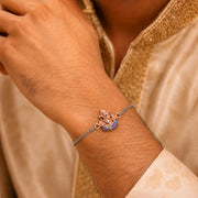 Ganesh Silver Rakhi Bracelet
