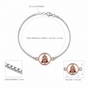 Divine Ganesha Silver Rakhi Bracelet