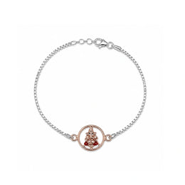 Divine Ganesha Silver Rakhi Bracelet