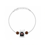 Shivling Rudraksha Silver Rakhi Bracelet
