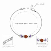 Divine Rudraksha Silver Rakhdi Bracelet