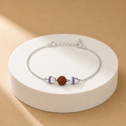 Divine Rudraksha Silver Rakhdi Bracelet
