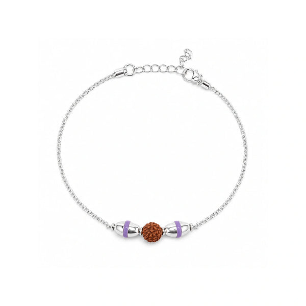 Divine Rudraksha Silver Rakhdi Bracelet