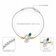 Sacred Ganesha Charm Rakhdi Bracelet