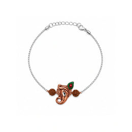 Divine Ganesha Silver Rakhdi