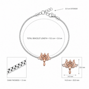 Divine Trishul Silver Rakhdi Bracelet
