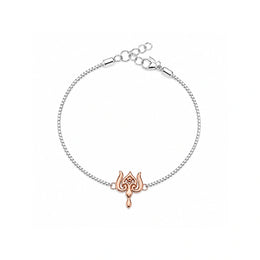 Divine Trishul Silver Rakhdi Bracelet
