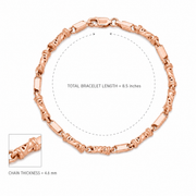 Rose Gold Twisted Link Bracelet