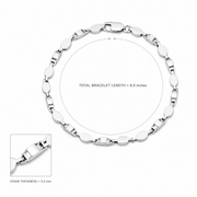 Elegant Wave Link Bracelet