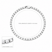 Elegant Pyramid Link Bracelet