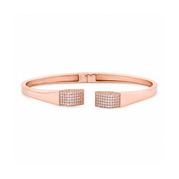 Rose Gold Crystal Cuff Bracelet
