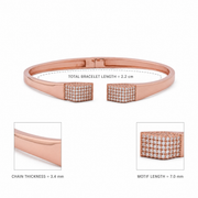 Rose Gold Crystal Cuff Bracelet