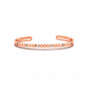 Rose Gold Hexa Crystal Cuff
