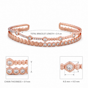 Rose Gold Crystal Cuff