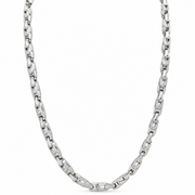 Silver Tone Open Link Chain Necklace