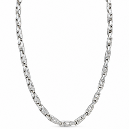 Silver Tone Open Link Chain Necklace