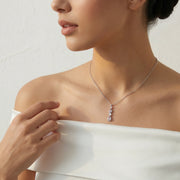 Blush Crystal Drop Necklace