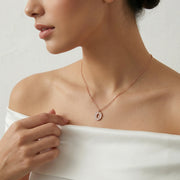 Rose Gold Oval Pendant