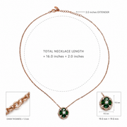 Emerald Bloom Halo Necklace