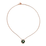 Emerald Bloom Halo Necklace