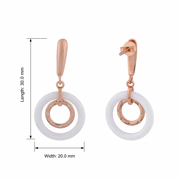 Rose Gold Halo Drop Earrings