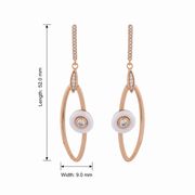 Rose Gold Evil Eye Earrings