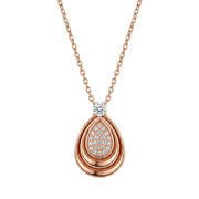Rose Gold Teardrop Jewelry Set