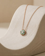 Emerald Halo Jewelry Set