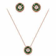 Emerald Halo Jewelry Set