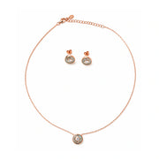 Emerald Halo Jewelry Set