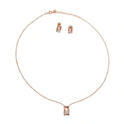 Rose Gold Emerald Cut Set
