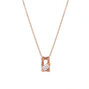 Rose Gold Emerald Cut Set