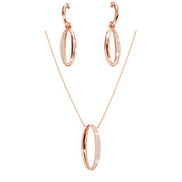 Rose Gold Oval Jewelry Set