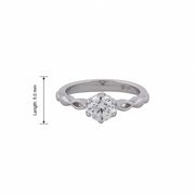 Celestial Solitaire Leaf Ring