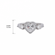 Radiant Pear Halo Ring