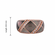 Midnight Mosaic Rose Ring