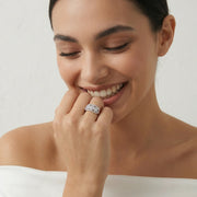 Radiant Baguette Halo Ring