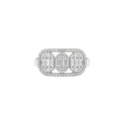 Radiant Baguette Halo Ring