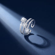 Radiant Triple Halo Ring