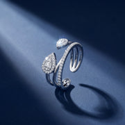 Celestial Pear Twist Ring