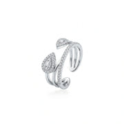 Celestial Pear Twist Ring