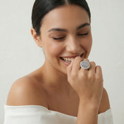 Pastel Halo Statement Ring