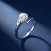 Radiant Pave Teardrop Ring