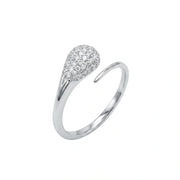 Radiant Pave Teardrop Ring