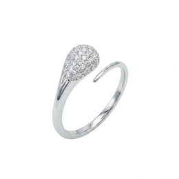 Radiant Pave Teardrop Ring