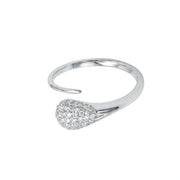 Radiant Pave Teardrop Ring
