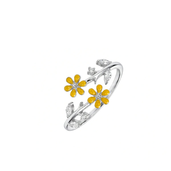 Golden Daisy Bloom Ring