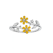 Golden Daisy Bloom Ring