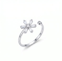 Celestial Snowflake Open Ring